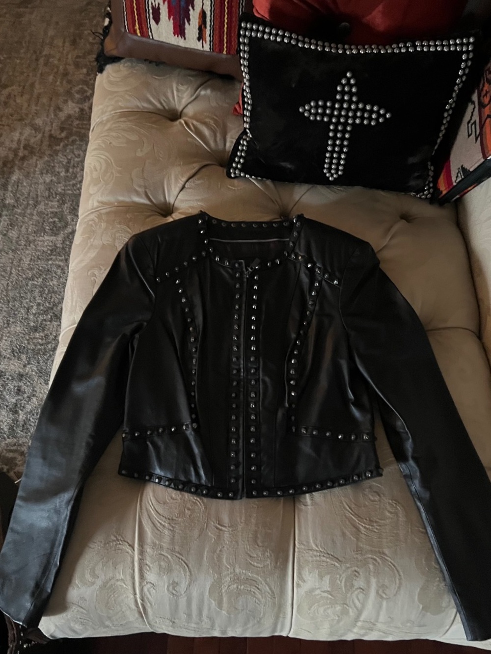 Bebe Y2K leather studded Jacket